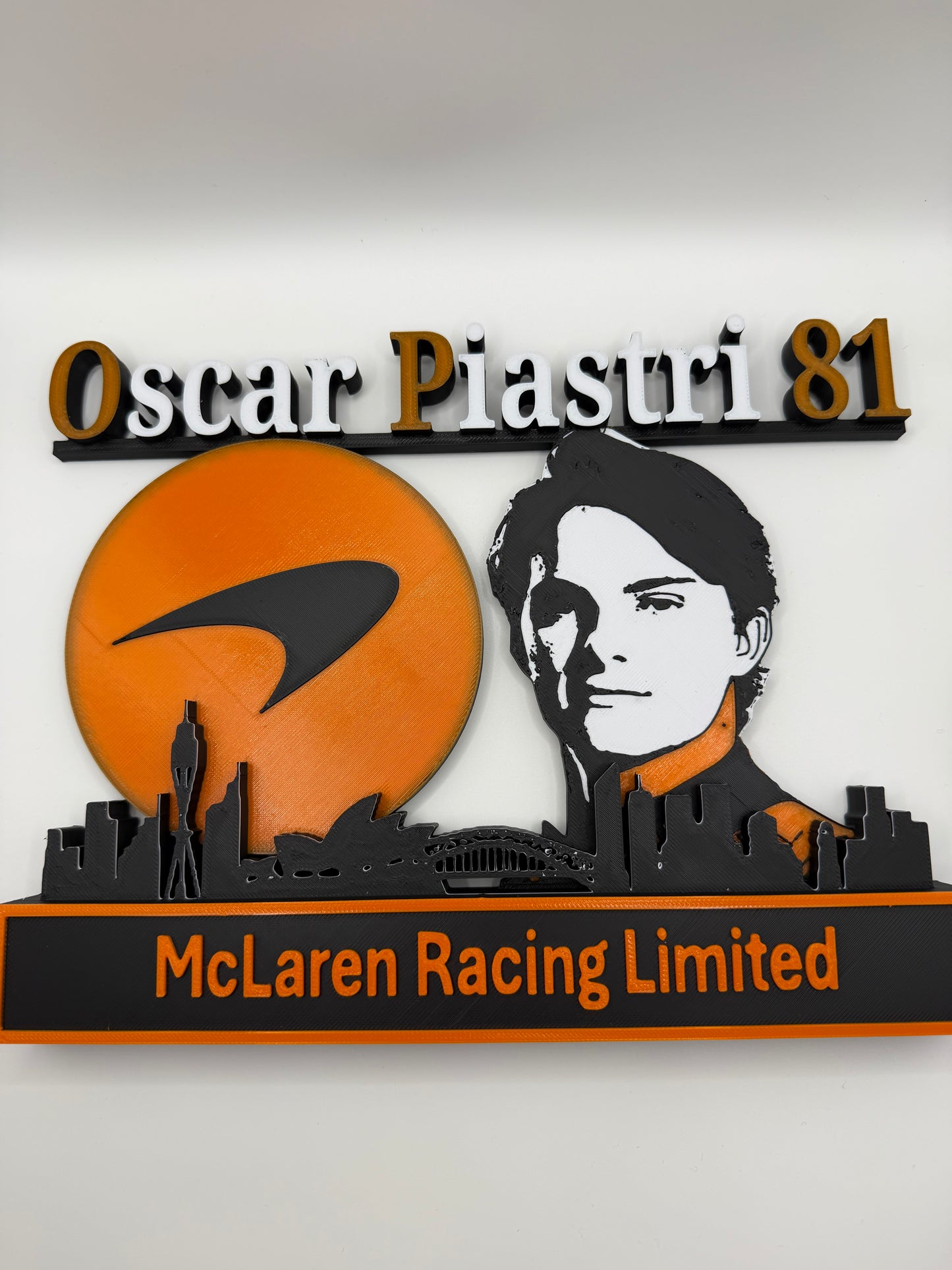 Oscar Piastri Skyline Plaque