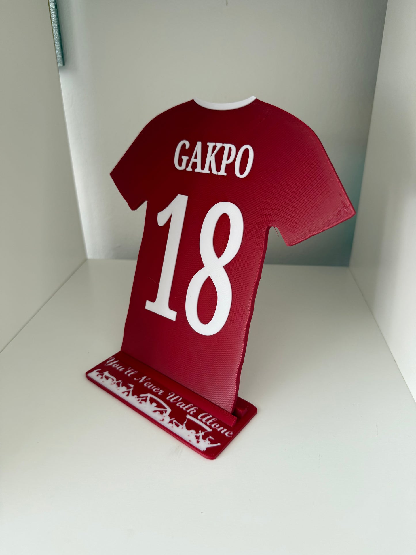 Liverpool Player Shirt And Stand. All Players