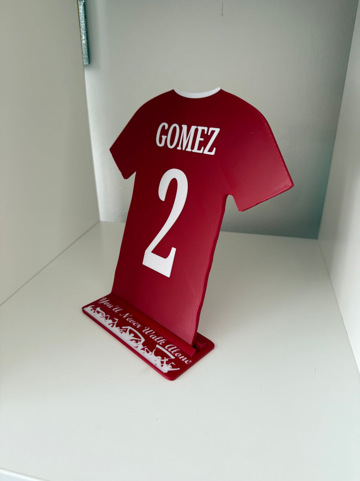 Liverpool Player Shirt And Stand. All Players