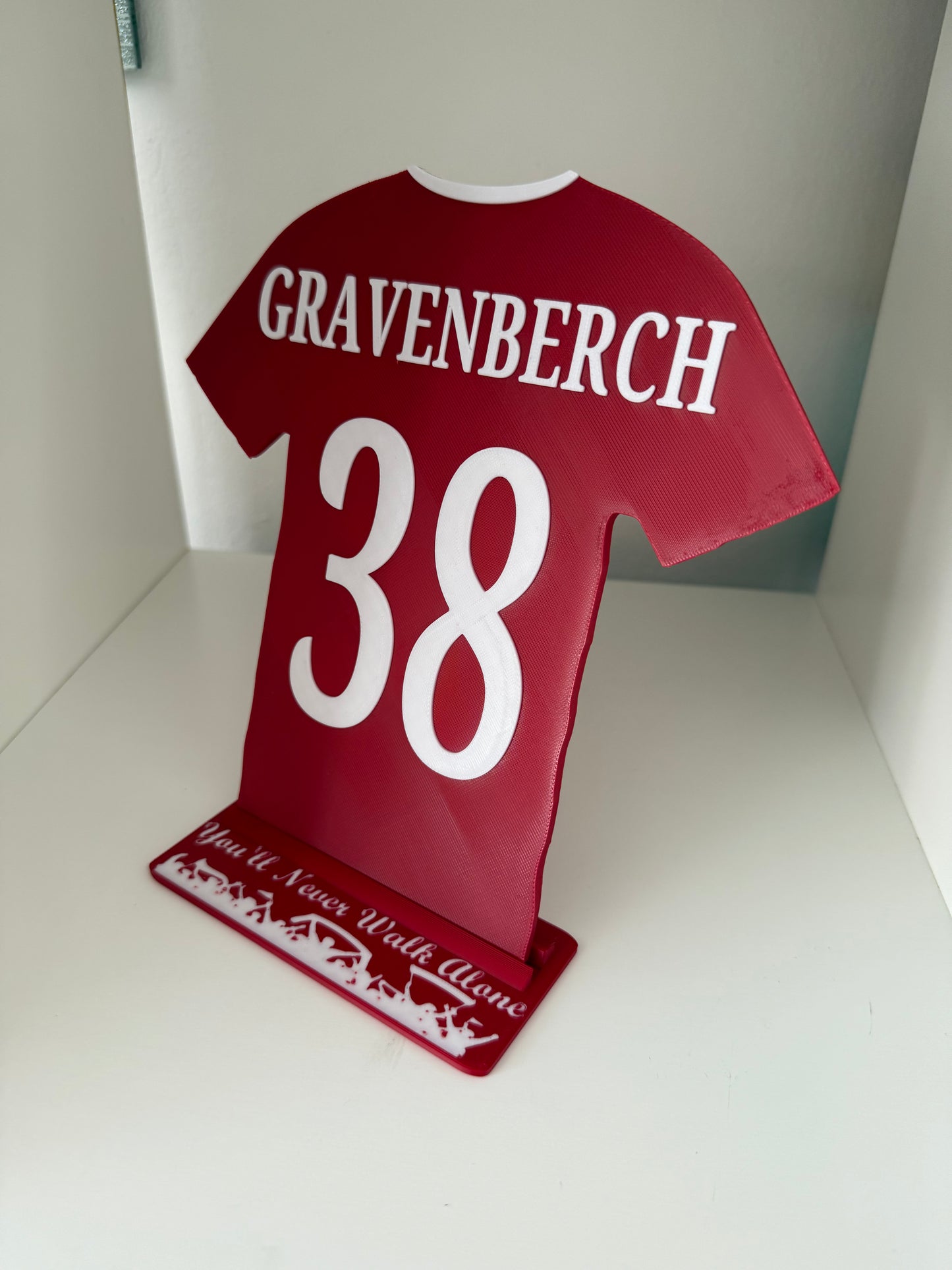 Liverpool Player Shirt And Stand. All Players