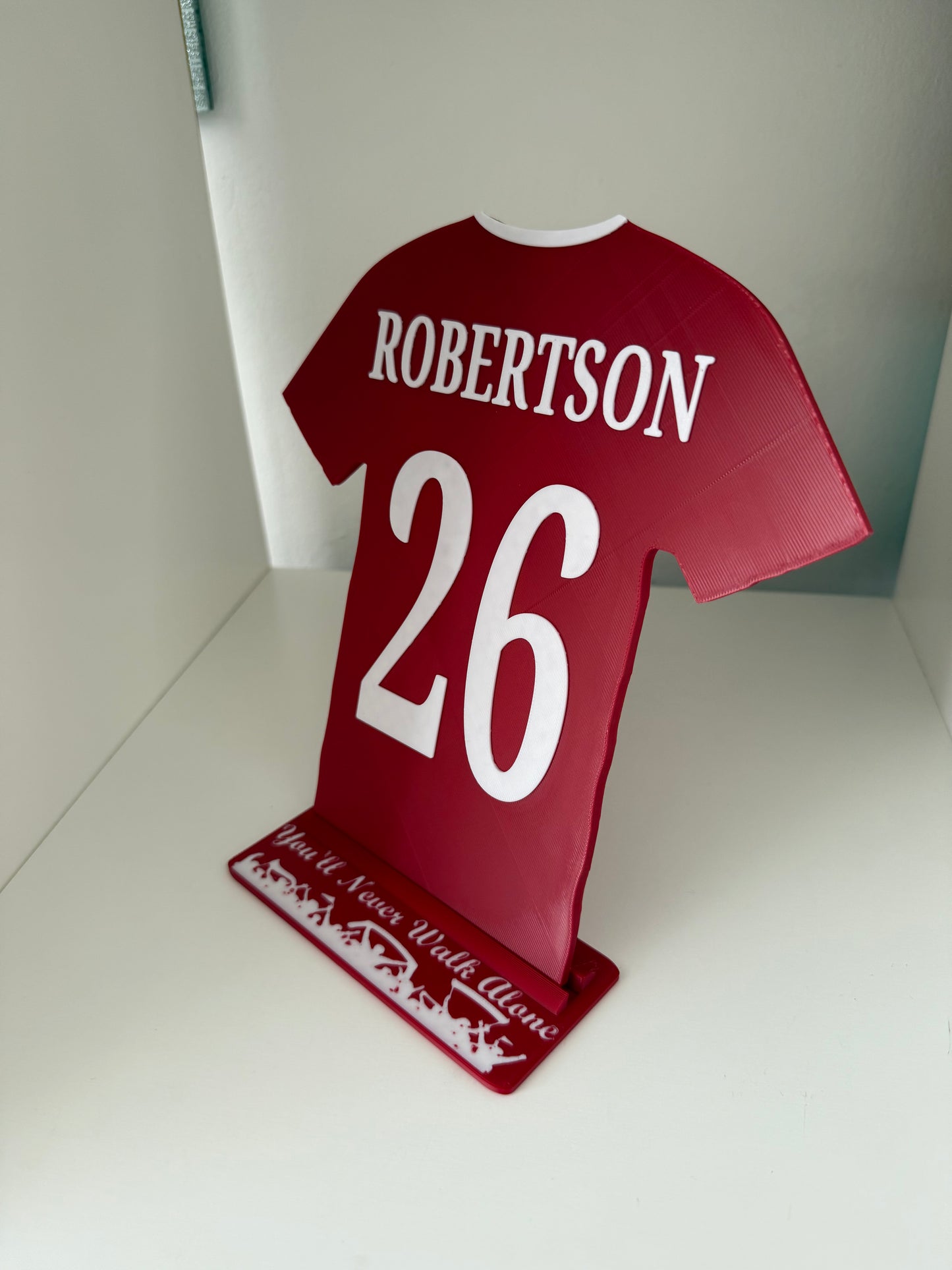 Liverpool Player Shirt And Stand. All Players