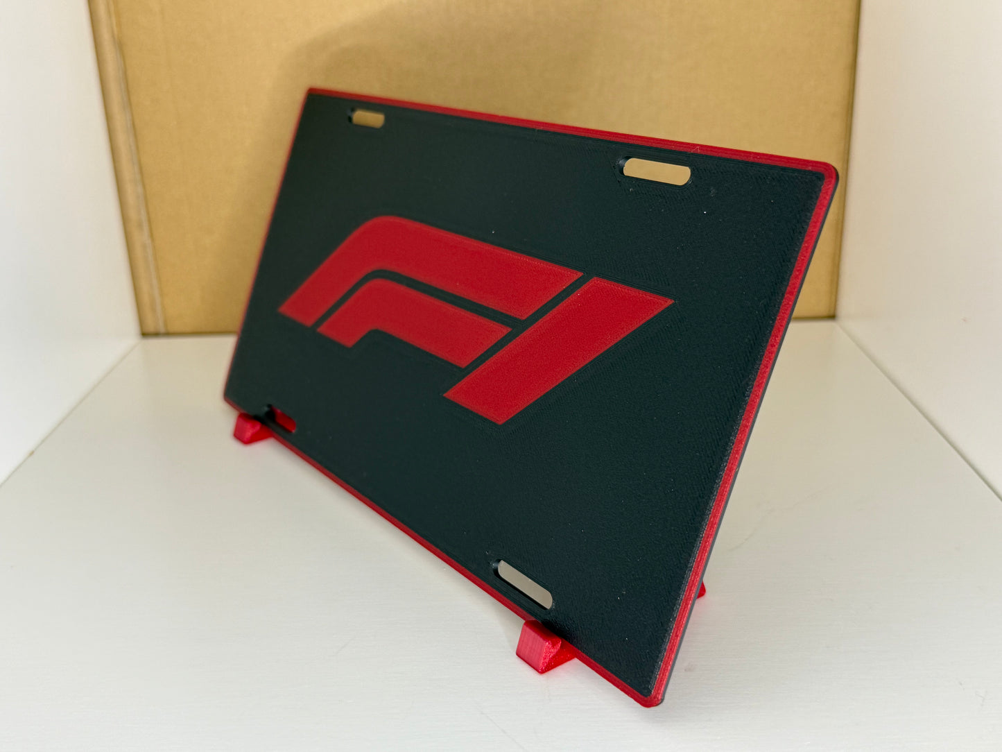 F1 Logo License Plate With Stand
