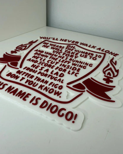 Diogo Jota Chant Badge Wall Art