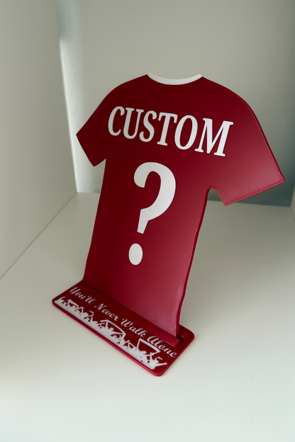 Liverpool Player Shirt And Stand. All Players