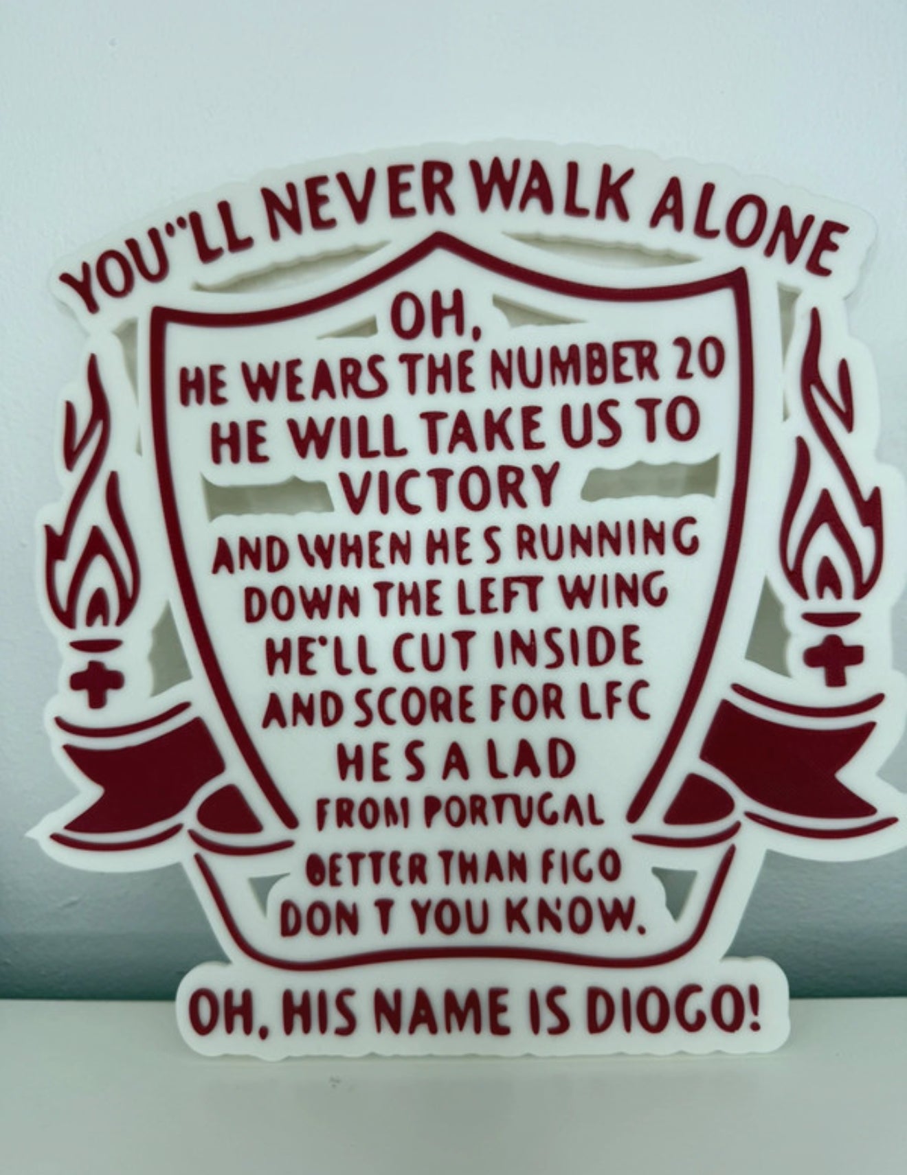 Diogo Jota Chant Badge Wall Art