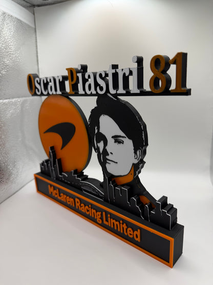 Oscar Piastri Skyline Plaque