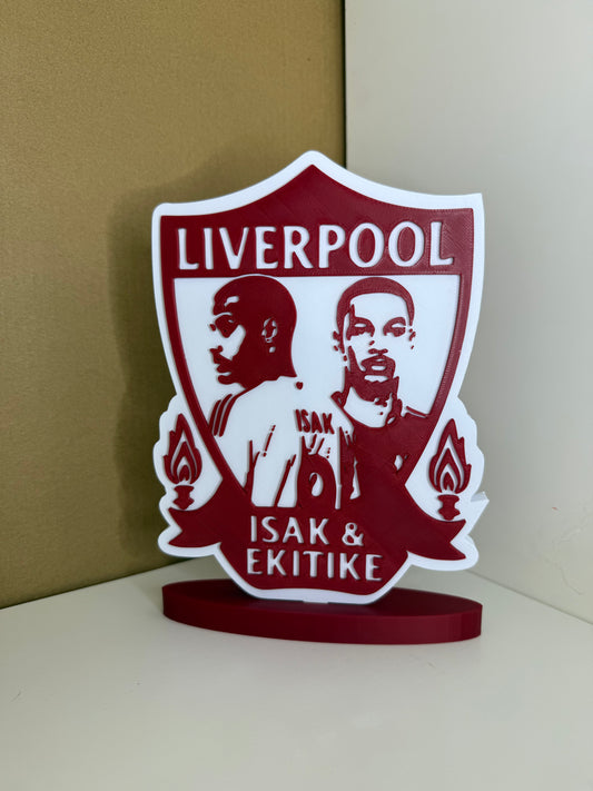 Isak & Ekitike Freestanding Plaque