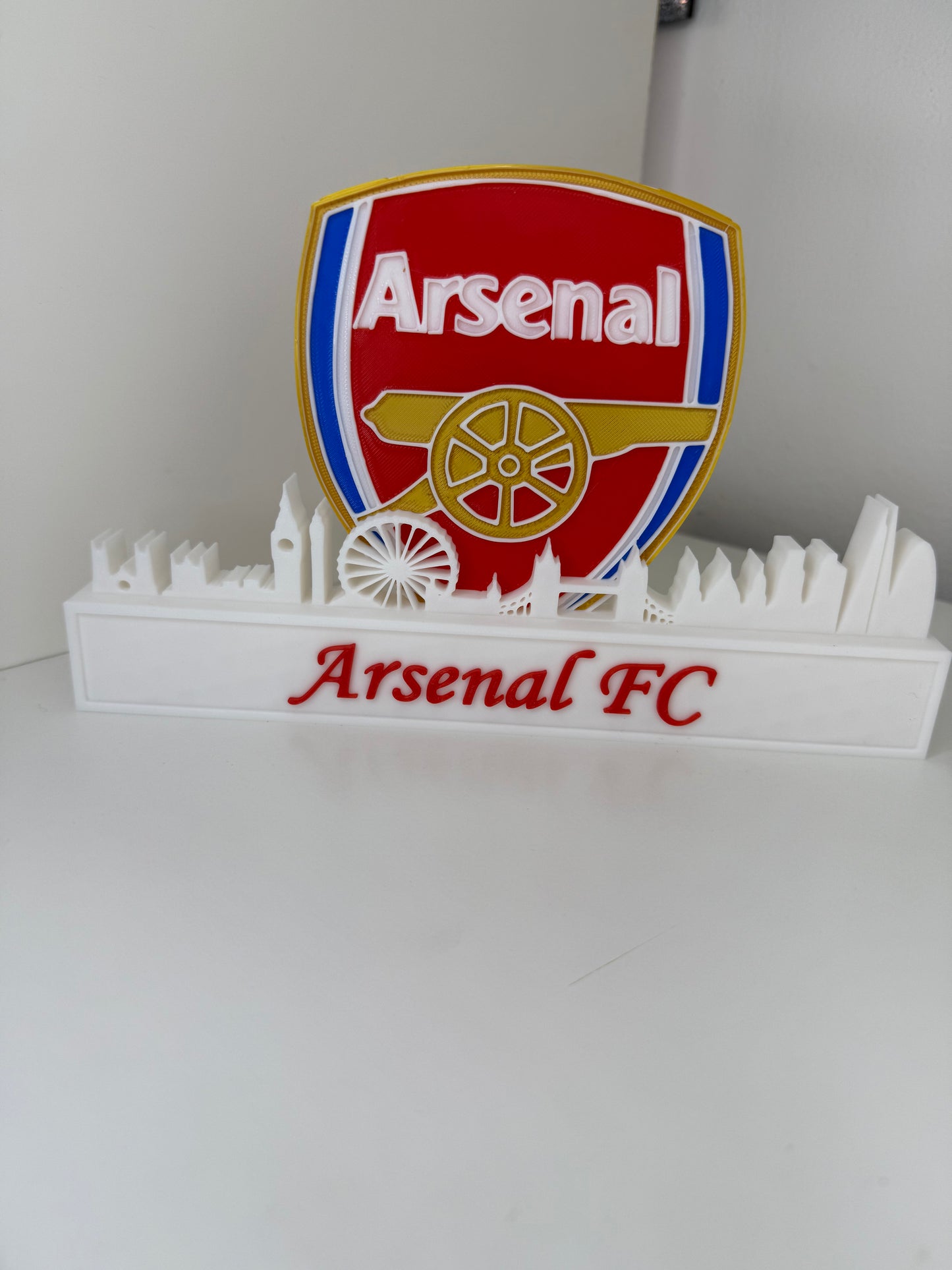 Arsenal Badge Plaque With London Skyline