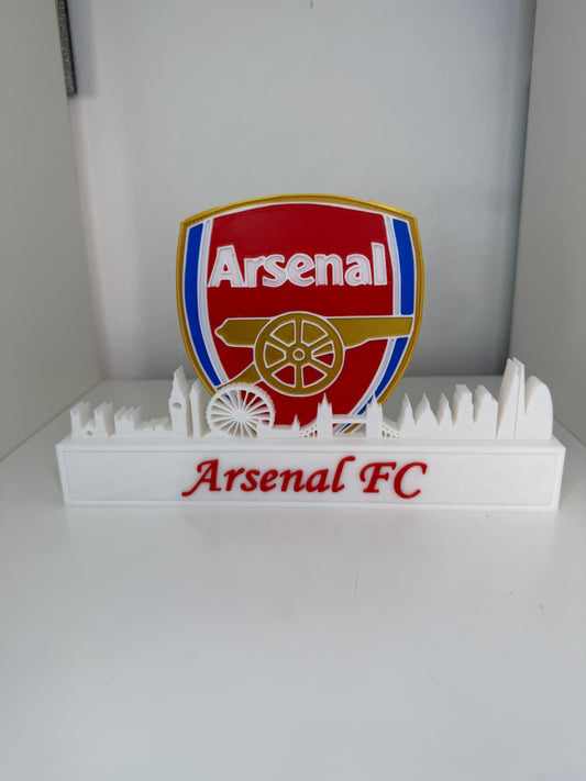 Arsenal Badge Plaque With London Skyline