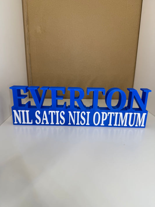 Everton - Nil Satis Nisi Optimum Plaque