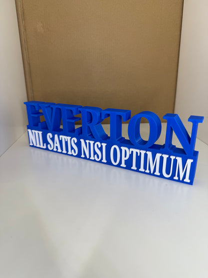 Everton - Nil Satis Nisi Optimum Plaque