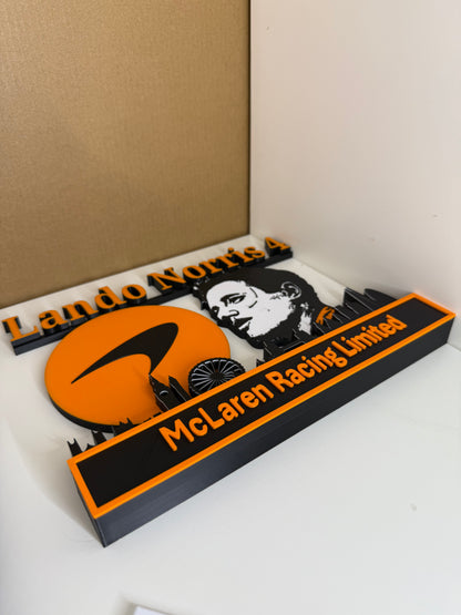 Lando Norris Skyline Plaque