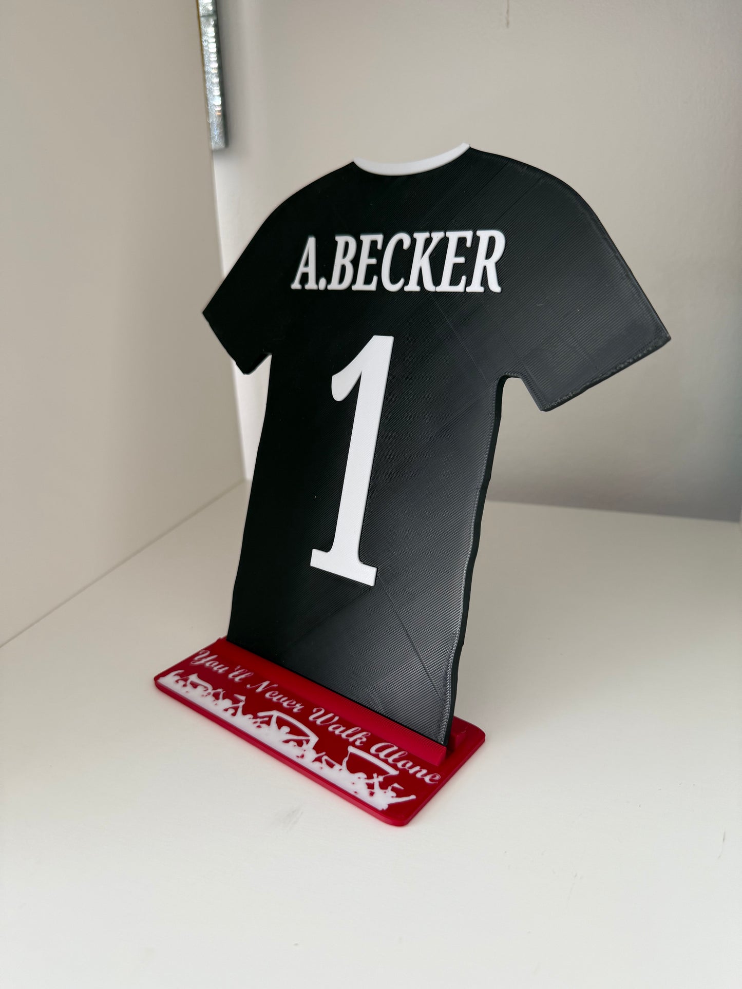 Liverpool Player Shirt And Stand. All Players