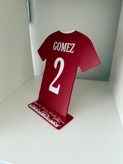 Liverpool Player Shirt And Stand. All Players
