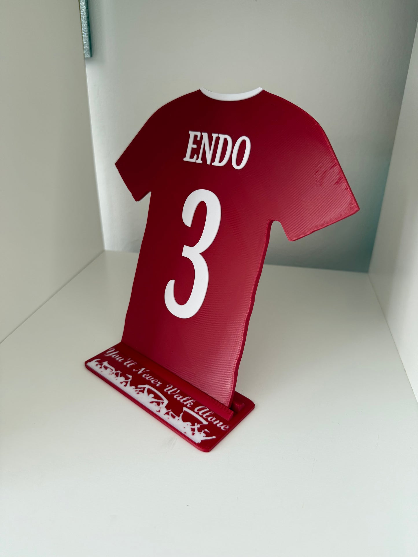 Liverpool Player Shirt And Stand. All Players