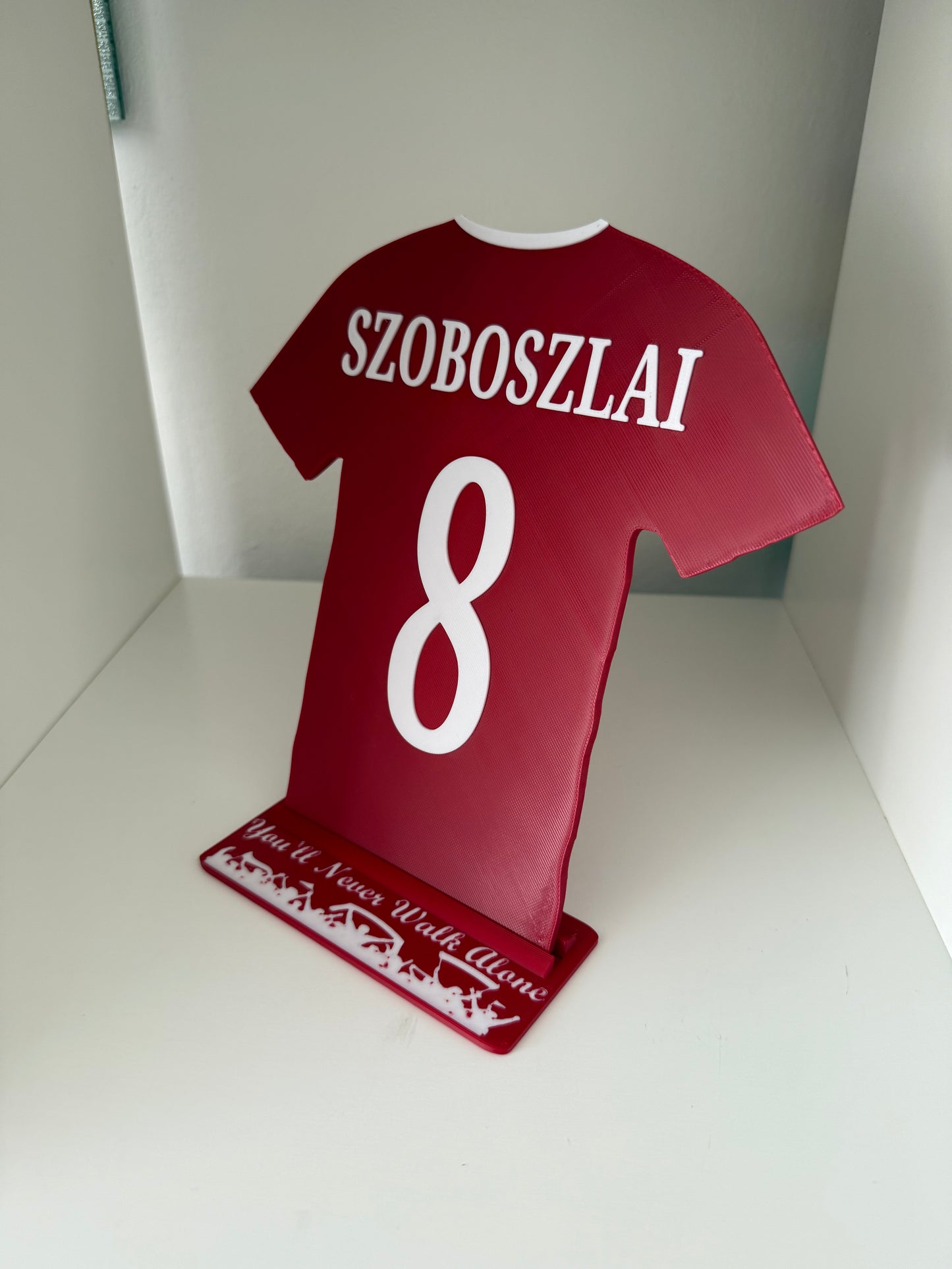 Liverpool Player Shirt And Stand. All Players