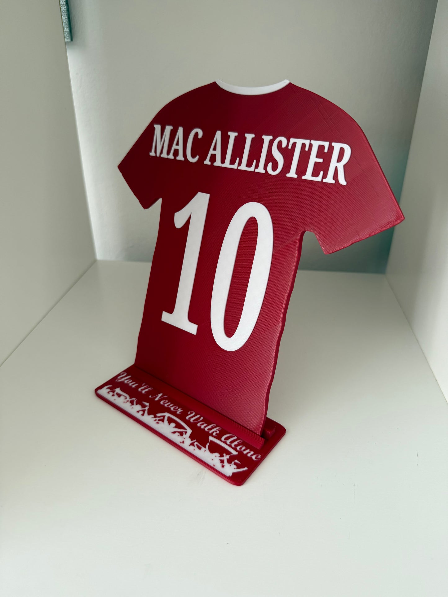Liverpool Player Shirt And Stand. All Players
