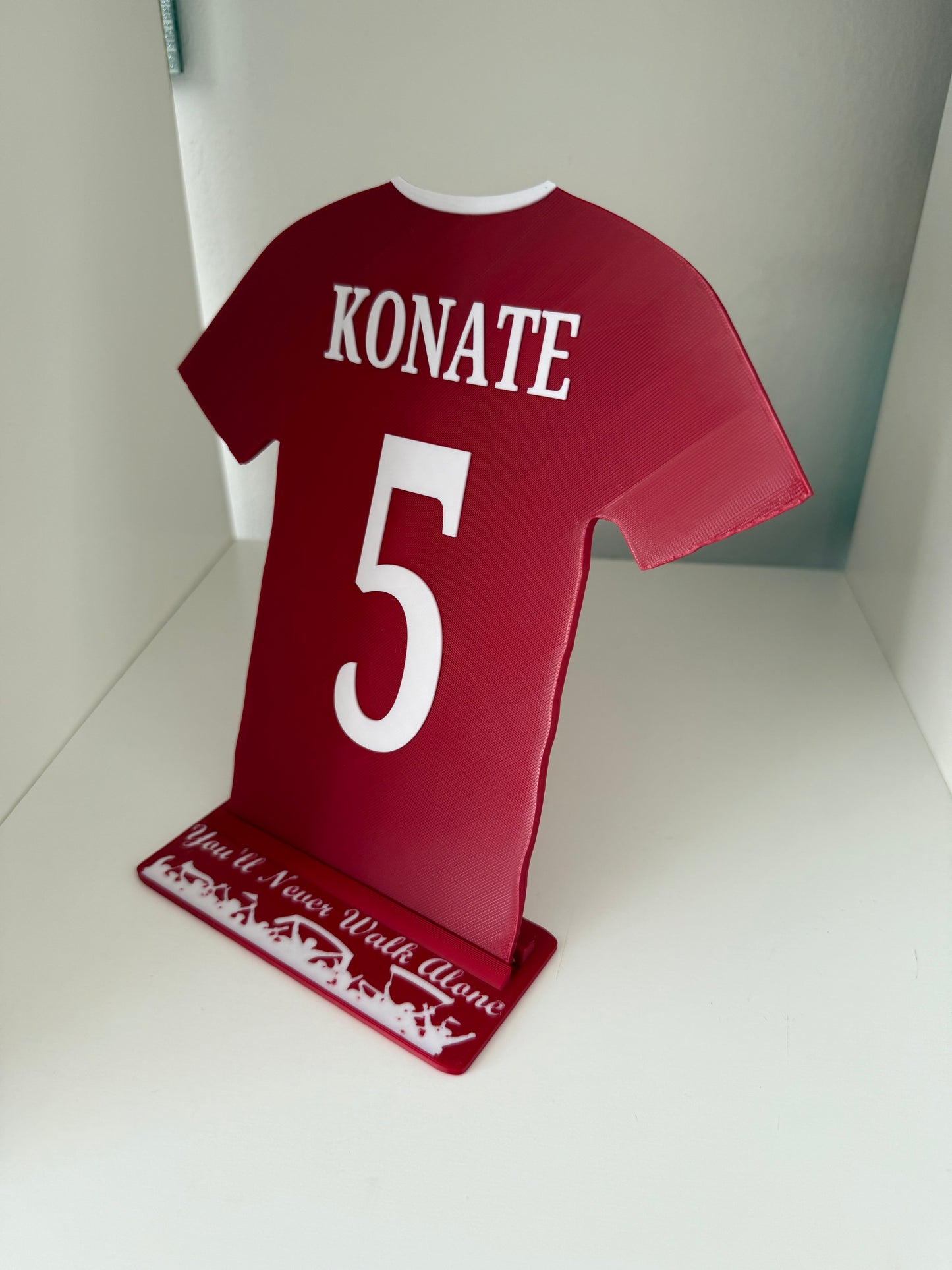 Liverpool Player Shirt And Stand. All Players