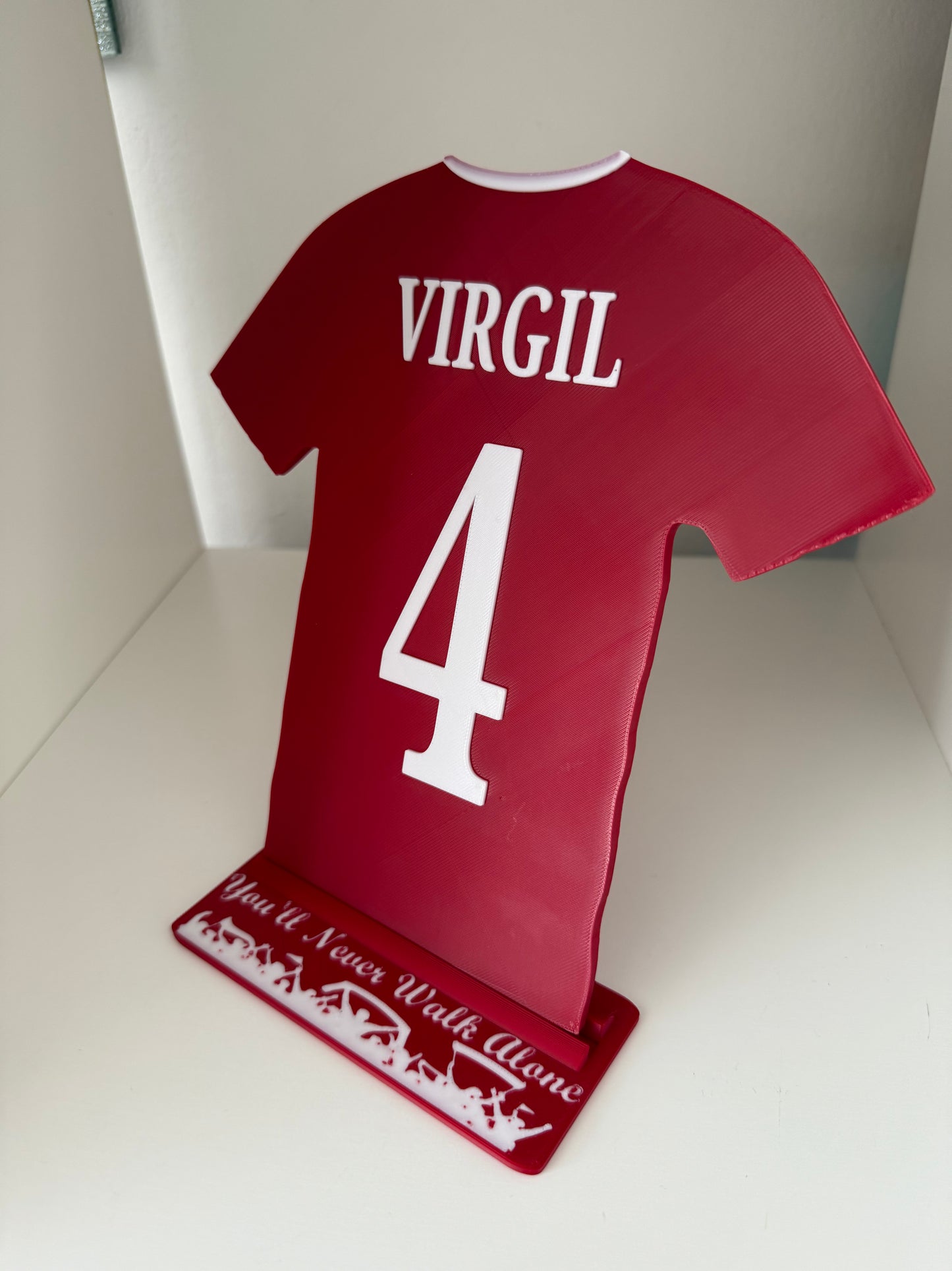 Liverpool Player Shirt And Stand. All Players