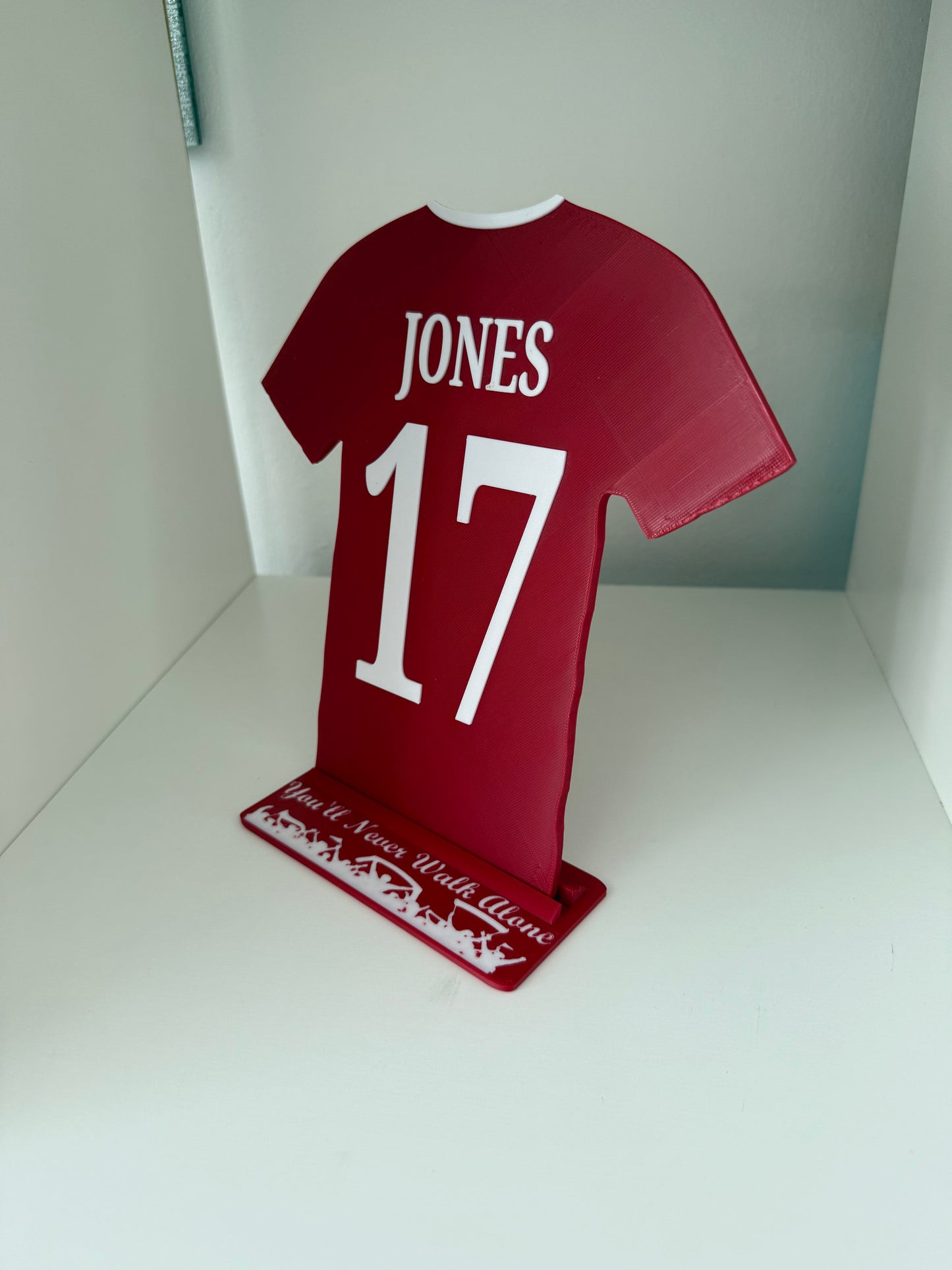 Liverpool Player Shirt And Stand. All Players