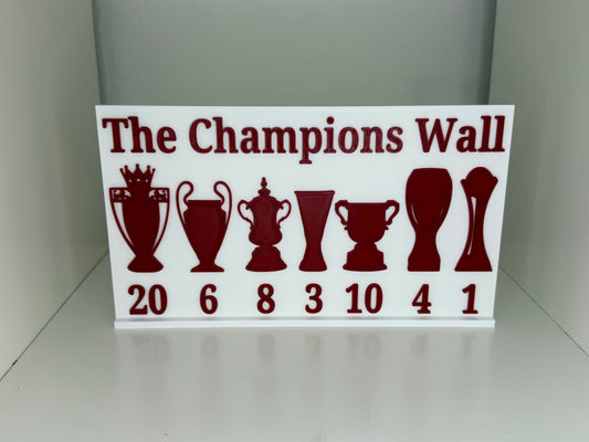 Liverpool Champions Wall Plaque With Stand