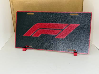 F1 Logo License Plate With Stand